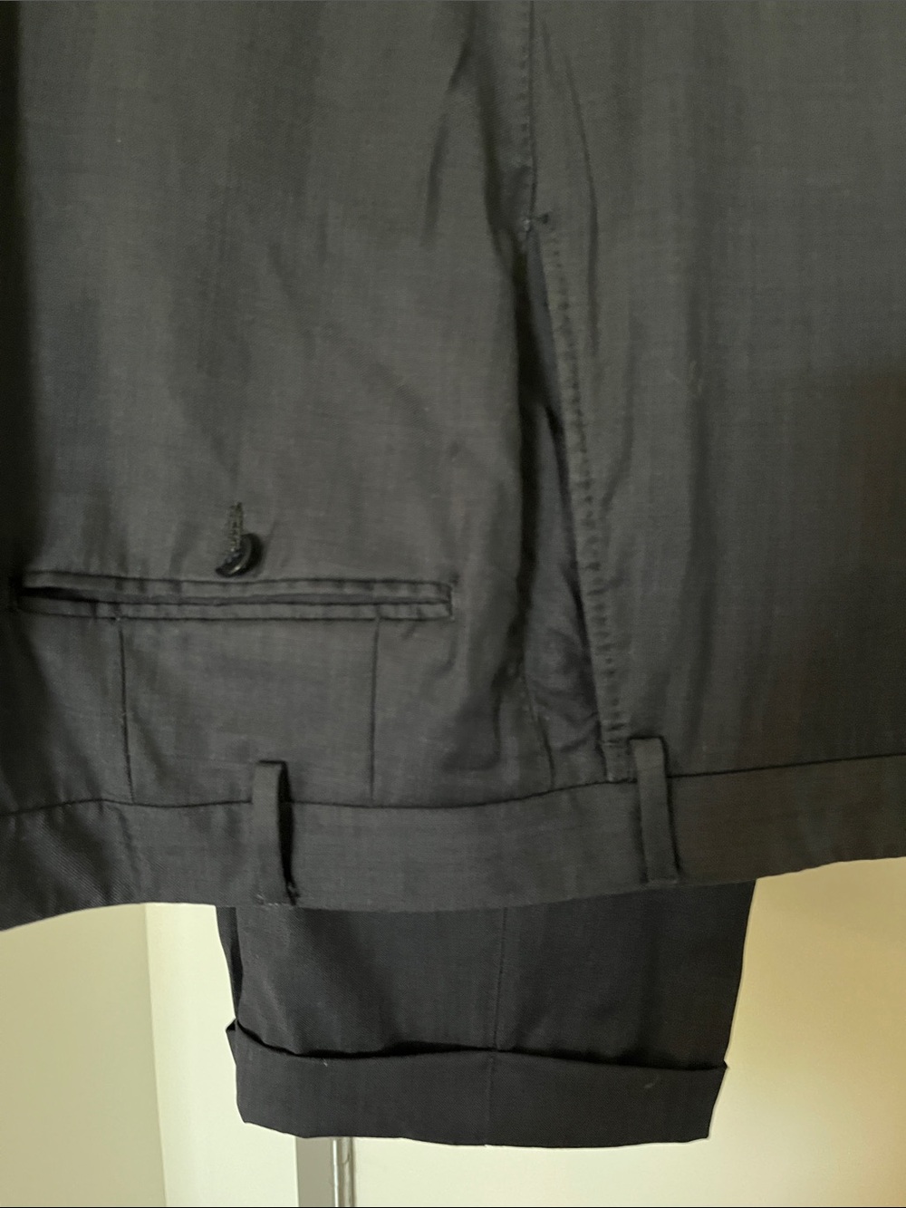 Canali Navy Dress Pants — Tailored Flat Front